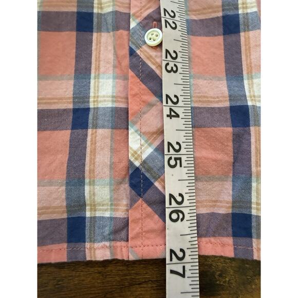 TALBOTS Classic Cotton Button Down Shirt Pink Plaid Women's Size XLP - Picture 9 of 9